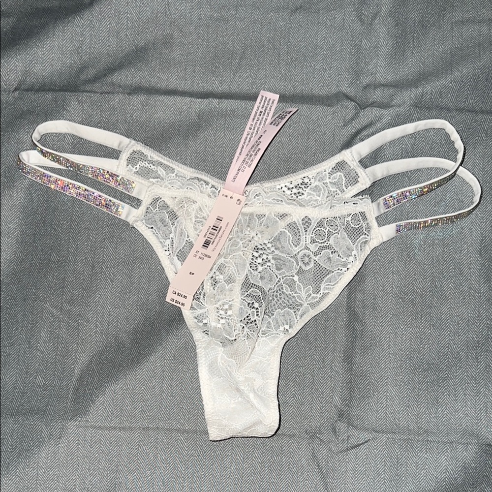 Victoria's Secret White Lace Thong